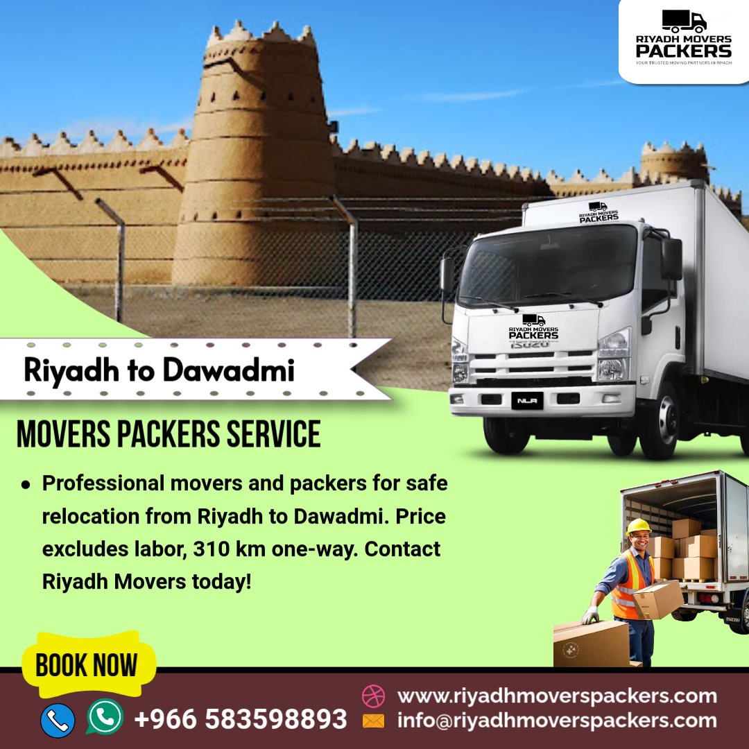 Riyadh to Dawadmi Movers Packers Services
