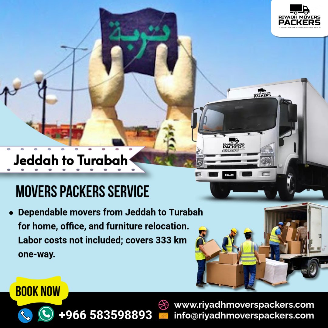 Jeddah to Turabah Movers Packers Services