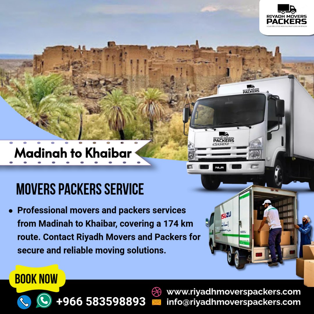 Madinah to Khaibar Movers and Packers Services