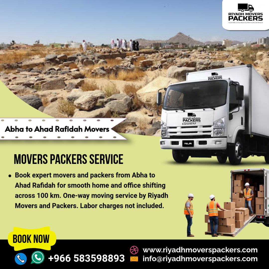 Abha to Ahad Rafidah Movers and Packers Services Home & Office Shifting One-Way Transfer (100 KM)