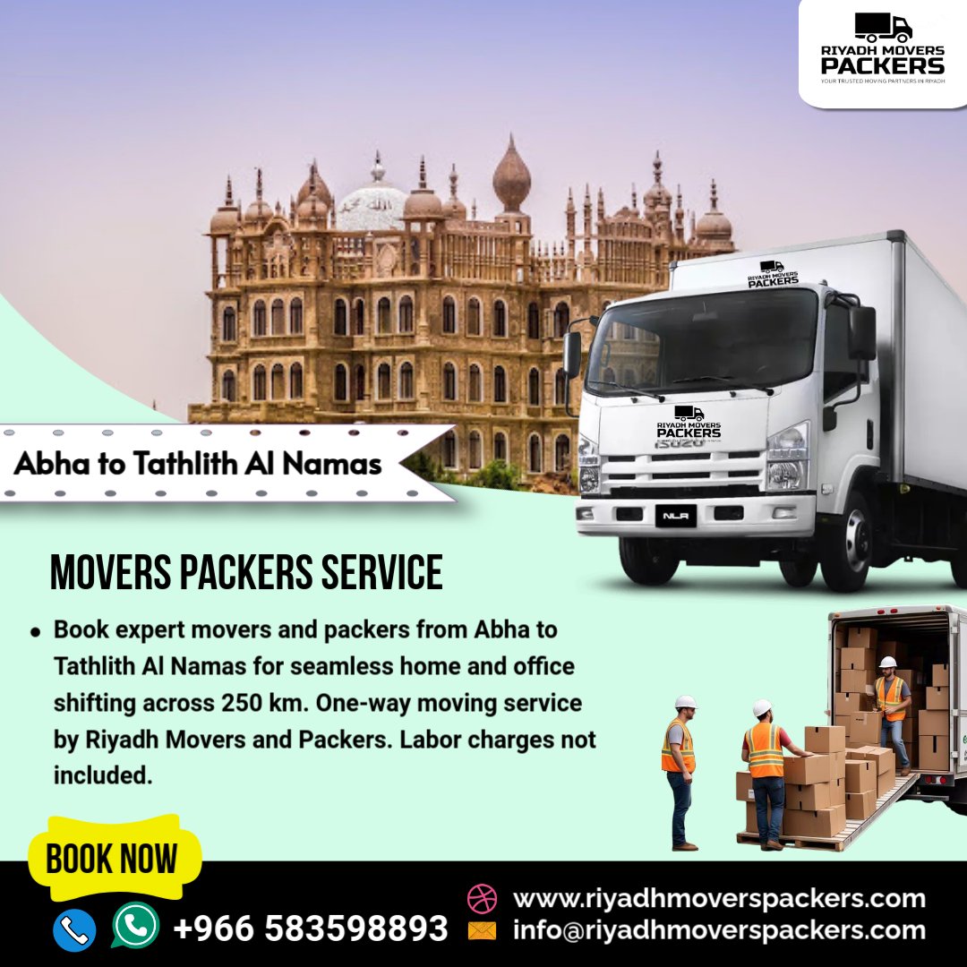 Abha to Tathlith Al Namas Movers and Packers Services Home & Office Shifting One-Way Transfer (250 KM)