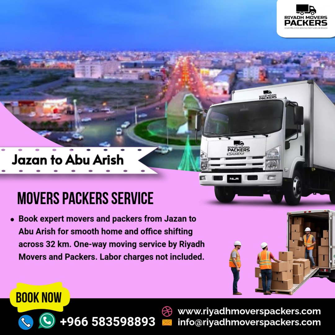Jazan to Abu Arish Movers and Packers Services Home & Office Shifting One-Way Transfer (32 KM)