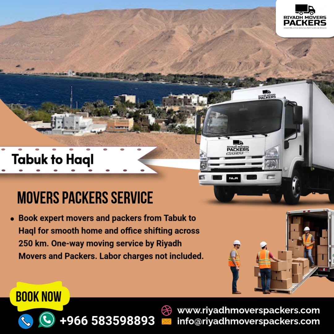 Tabuk to Haql Movers and Packers Services Home & Office Shifting One-Way Transfer (250 KM)